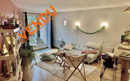 T2 apartment of 47 sqm with south-facing terrace
