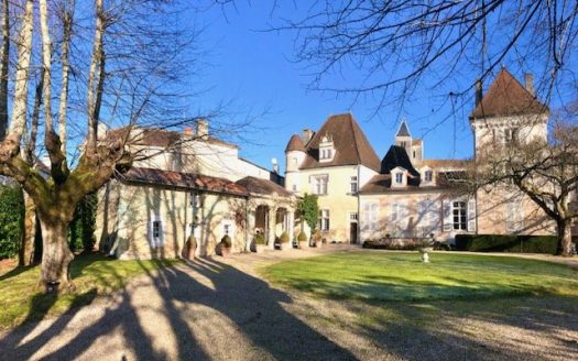 Ancient castle, 14th 16th century, original features, fireplaces, in a village, very good standards, good size rooms, well, pool, stream border, orangerie, carport