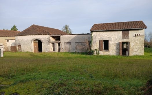 Ensemble immobilier maison + grange sur un terrain de 4000 M2 en Dordogne