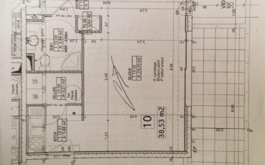 1 Bedroom apartment, 40sqm, with terrace.